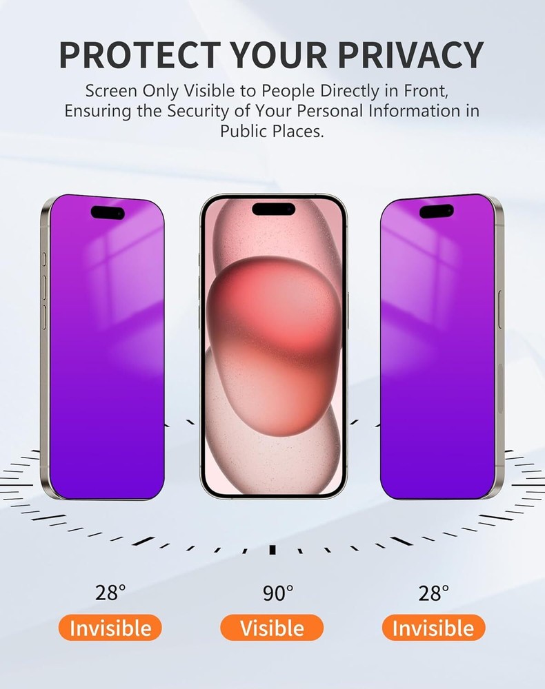 For iPhone 14 Pro Anti-Blue Light Tempered Glass Screen Protector Case Friendly