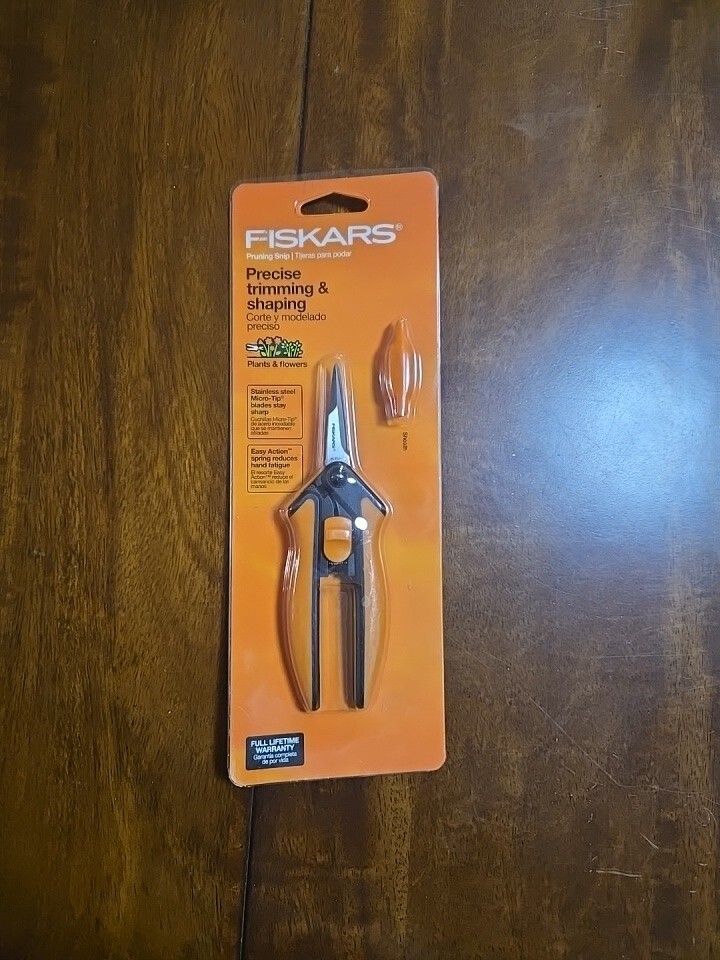 FISKARS SOFT TOUCH MICRO TIP HERB SNIP SCISSORS - NEW