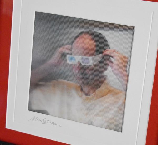 FAB MICHAEL BROWN SIGNED ORIGINAL 3-D ARTWORK WITH MULTIPLE CHANGING IMAGES