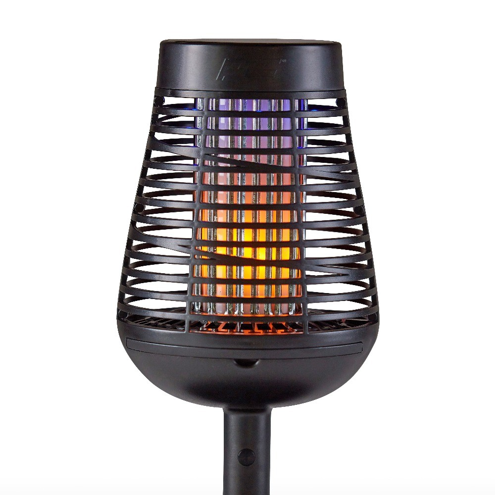 Solar Insect Killer Torch with LED Flame Effect, Black Torch