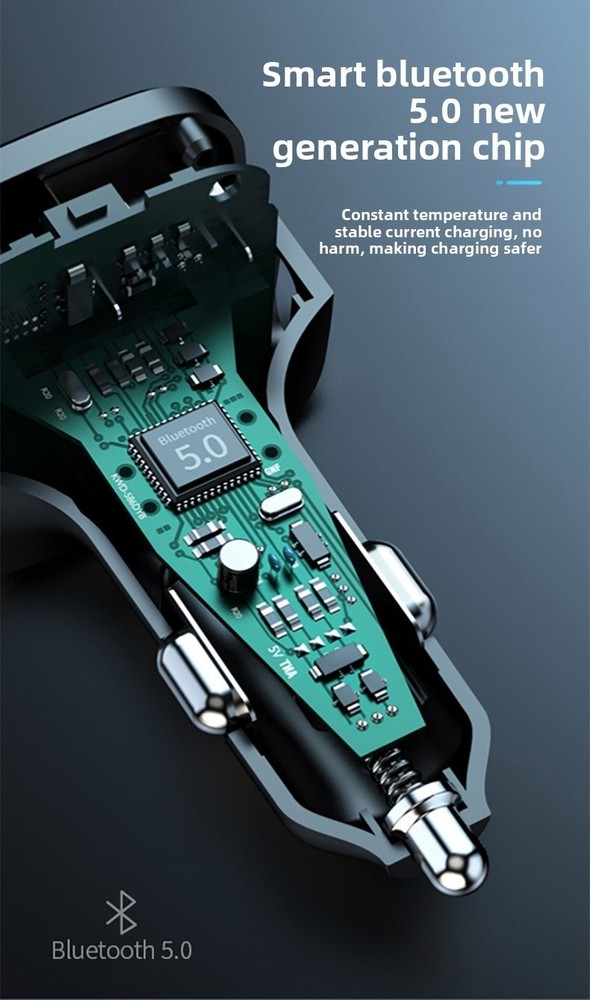 Bluetooth Car MP3 Player FM Transmitter with Dual USB Fast Charger