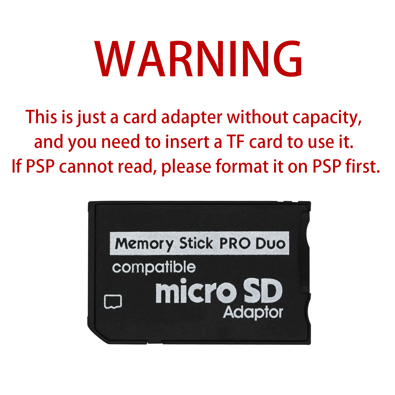 Micro SD SDHC TF to Memory Stick MS Pro Duo PSP Adapter For Sony and PSP Series