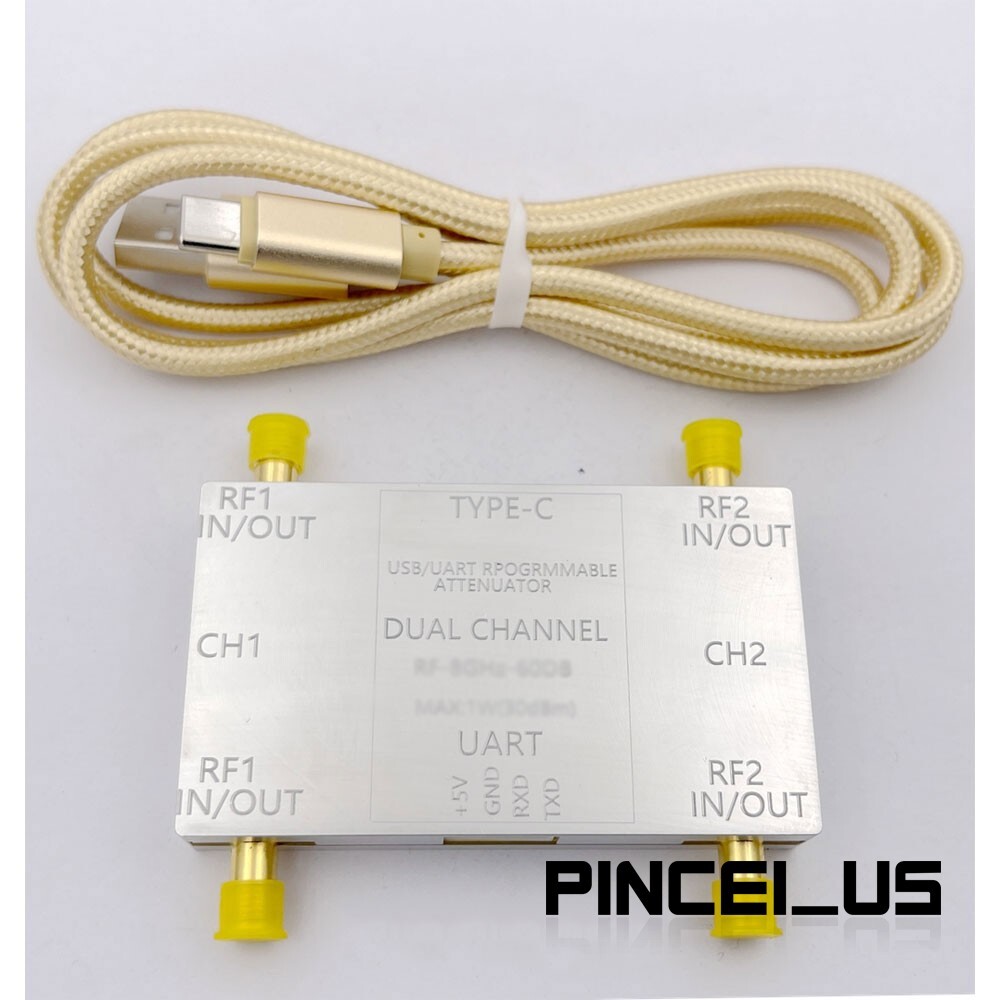 LF-12GHz 60DB Dual Channel Programmable Attenuator (Main Unit + Type-C Cable)