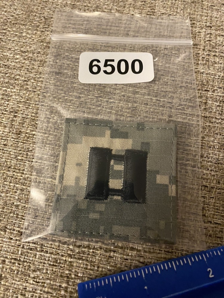 US Army Captain CPT O-3 Rank ACU Hook / Loop Pattern Military Patch INV6500