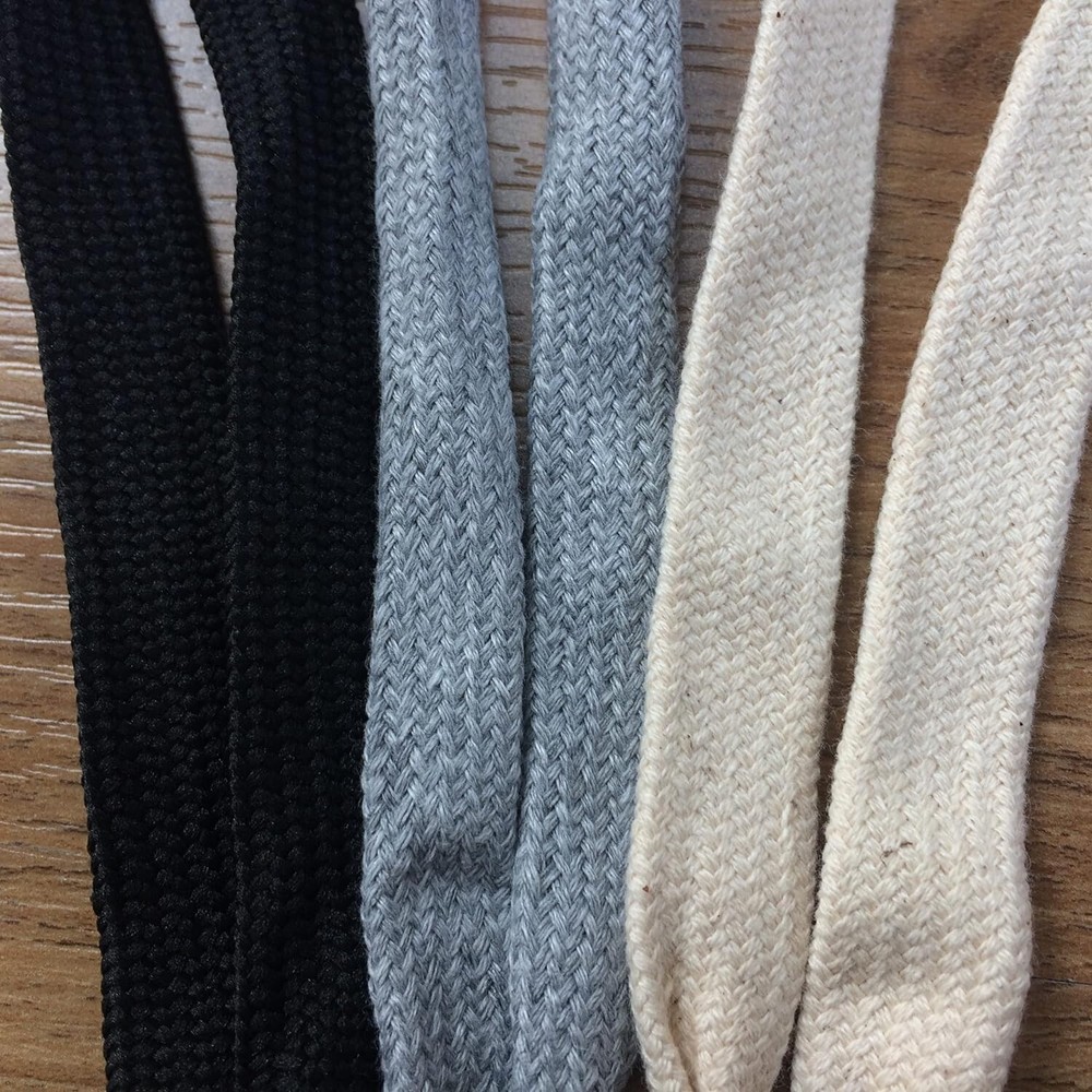 4 Pcs Hoodie Drawstring Replacement 14mm x 51" Flat Drawstrings Color Beige-Grey