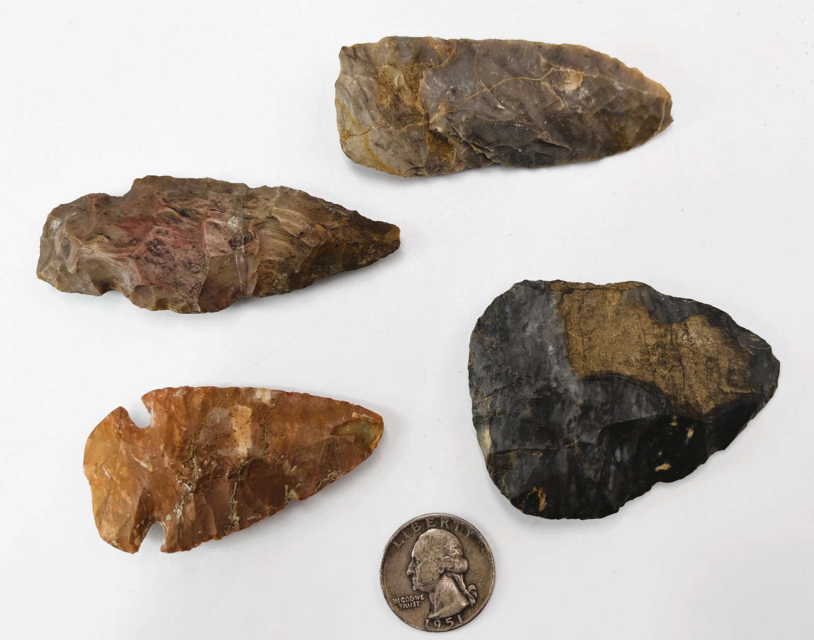 Authentic Native American Arrowheads Artifacts Flint & Chert Hamilton Ohio Find