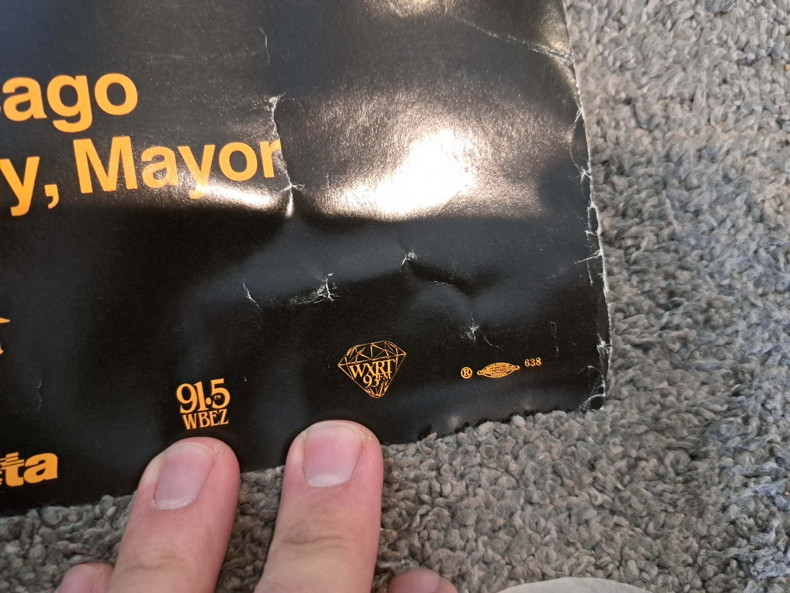 Vintage 1989 Chicago Blues Festival Poster 36 X 23.5 Inches