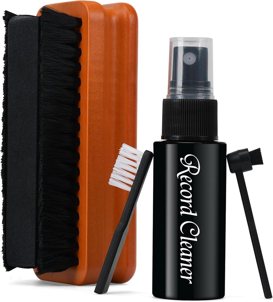 Vinyl record cleaner kit brush liquid stylus
