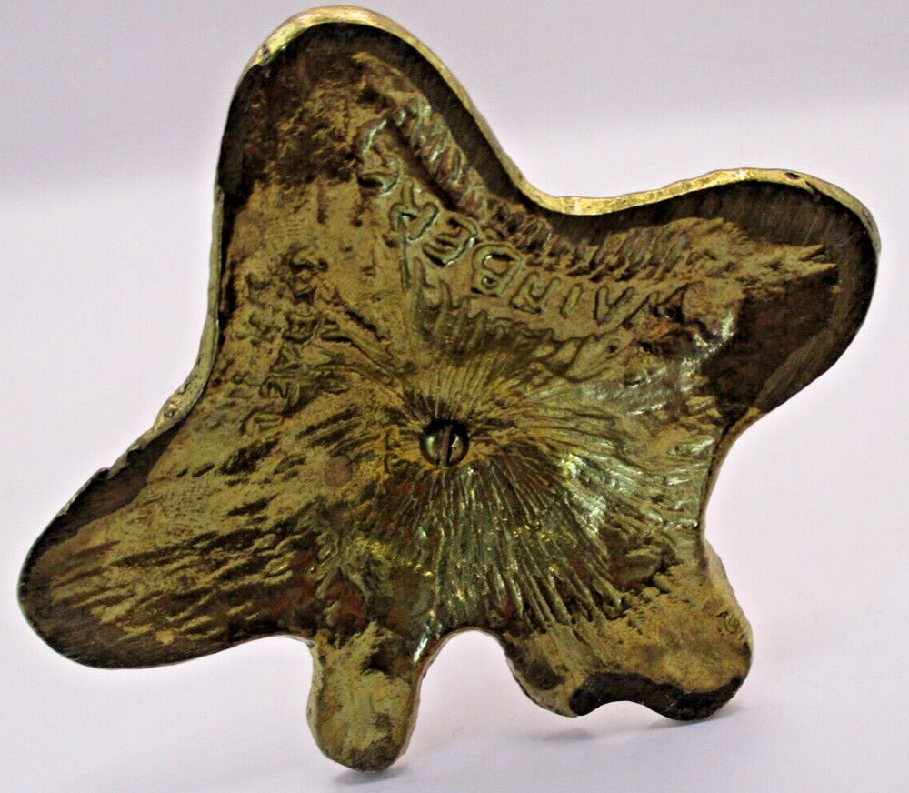 BRUTALIST WAINBERG SOLID BRASS CANDLESTICK ISRAEL