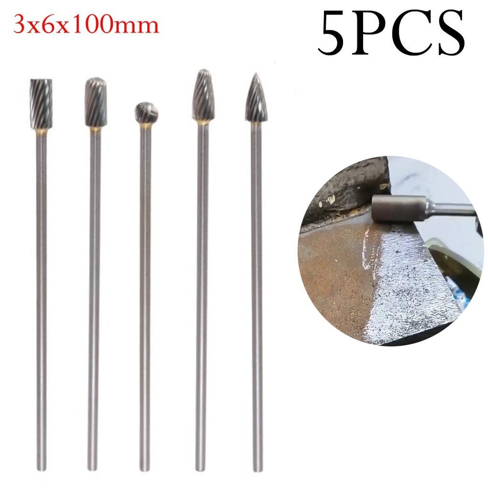 5pcs Solid Carbide Rotary Tools for Precision Work in Metal and Wood Projects