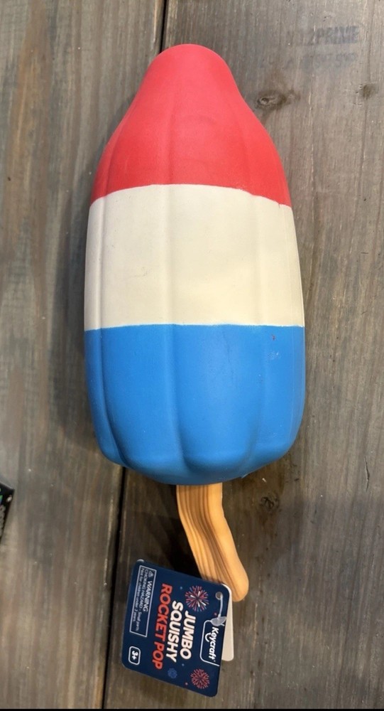 squishy jumbo popsicle red white & blue