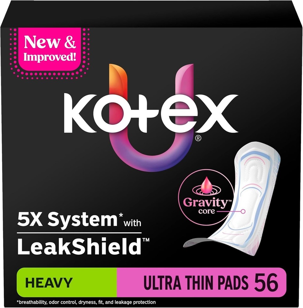 Ultra Thin Pads, Heavy Absorbency, 56 Count Packaging May Vary
