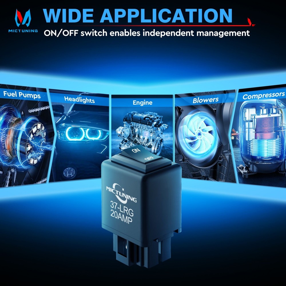 MICTUNING 9038 Relay Bypass Switch Relay Tester, Relay Bypass Switch Kit -6 PACK