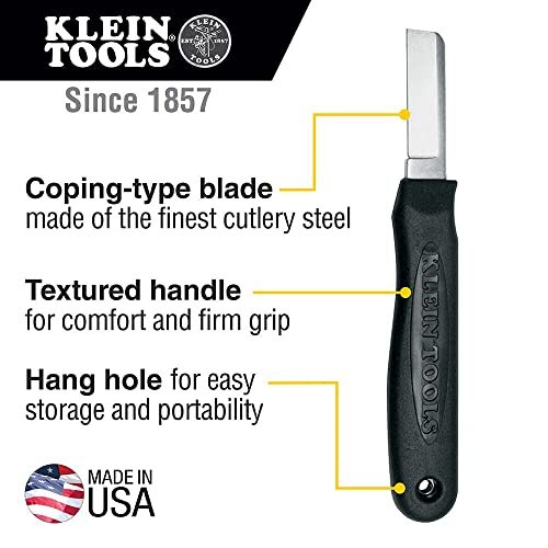 Klein Tools 44200 Cable Splicer's Knife, 6-1/2-Inch