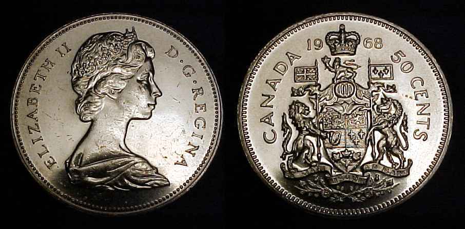CANADA 1968 Fifty Cents BU