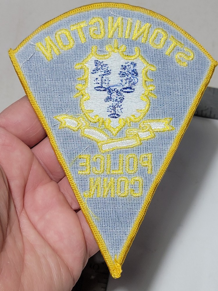 Bin 1 B19 patch Police Connecticut Pie Shape Stonington