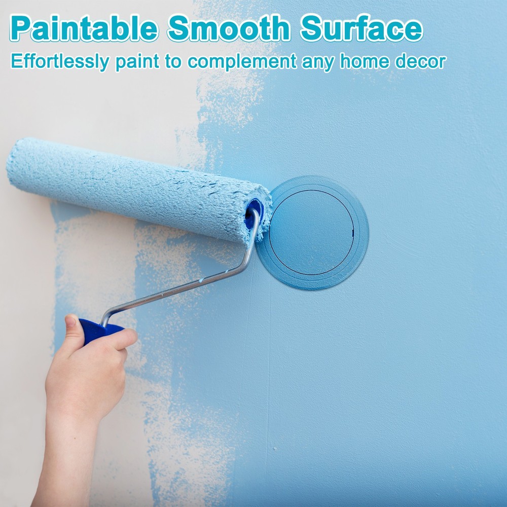 2-Pack Access Panel for Drywall, 5x5 Inch Round Plastic Removable [Gray]