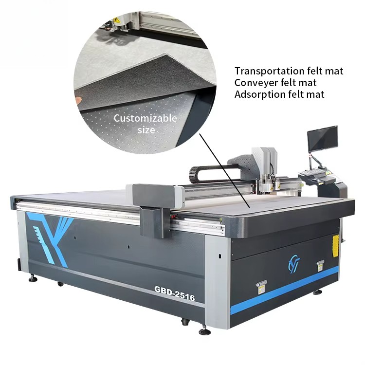 4mm Customized Auto Feeding Plotter Conveyor Belt Vacuum Adsorption Felt Mat