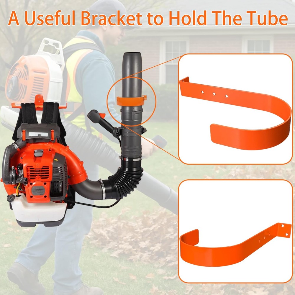 Backpack Blower Wall Mount with Hose Holder,Heavy Duty Leaf Blower Holder,Bac