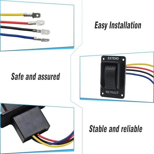 387874 12V Power Stabilizer Jack Control Switch, Replacement for Lippert High