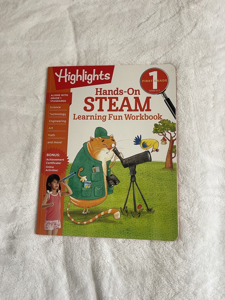 First Grade Activity Books - Reading, Math And STEAM learning - New