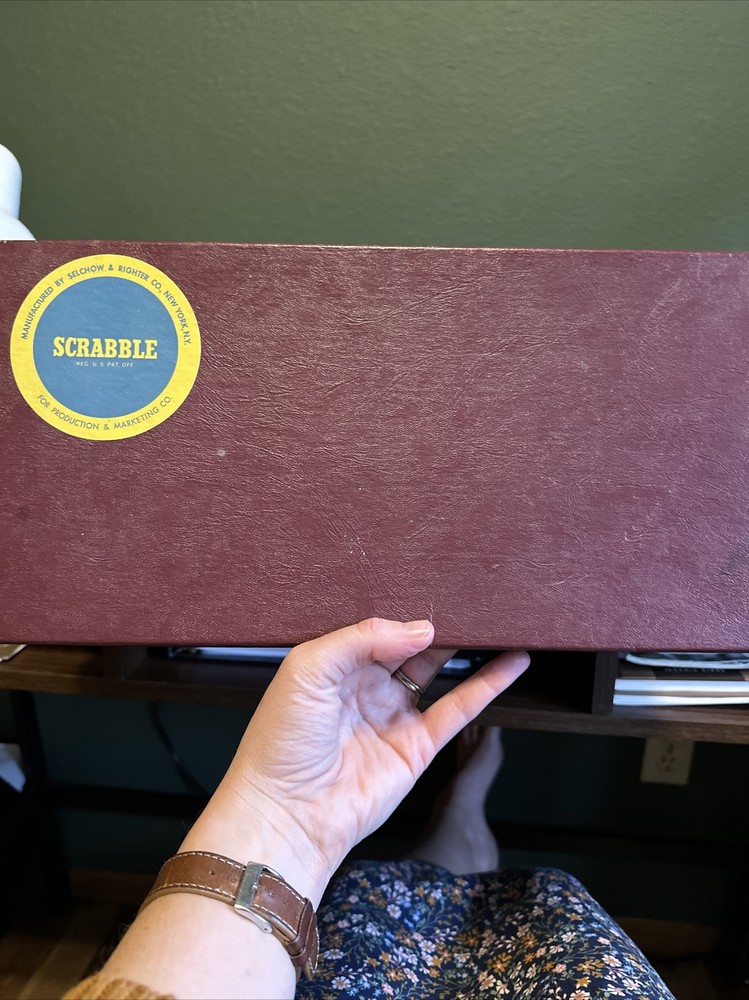 1953 Vintage Scrabble Game Maroon Box
