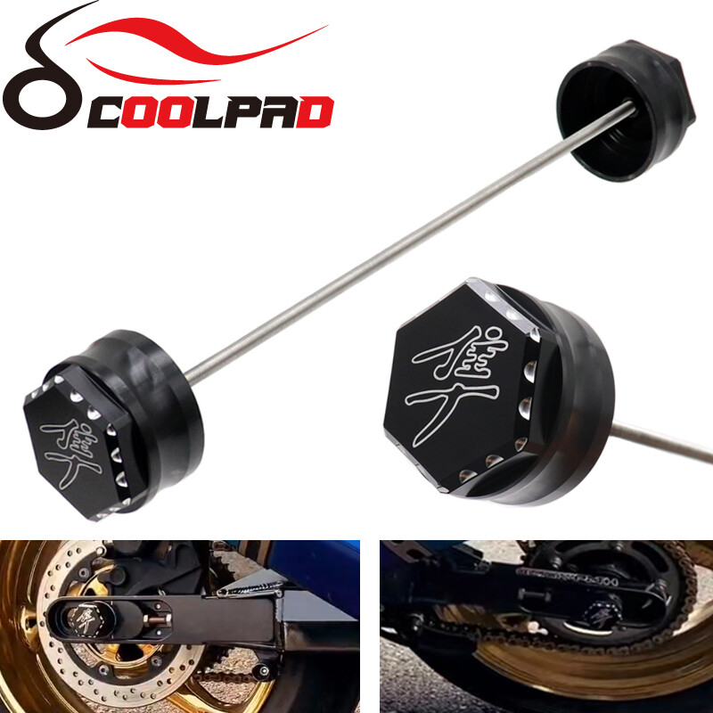 For SUZUKI HAYABUSA GSX1300R 1999-2020 Rear Axle Cap Cover 3D Hex Ball Cut Mount