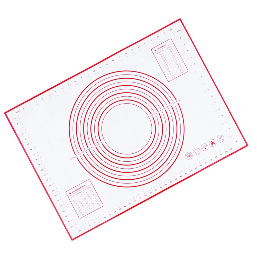 Silicone Dough Rolling Mat Non Stick Baking with Measurements Kitchen Tools