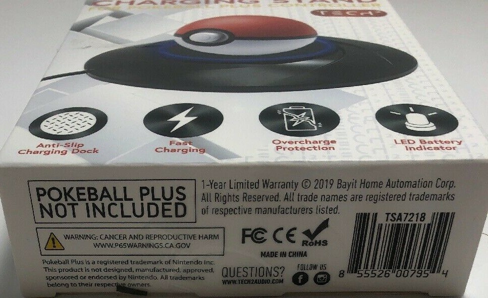 NEW! TECH2 CHARGING STAND For POKEBALL PLUS CONTROLLER - FAST CHARGING!