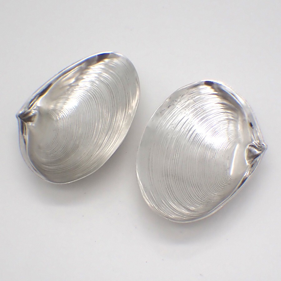 Clam Shell Form Bowls Pair Wallace 4020 Sterling Silver