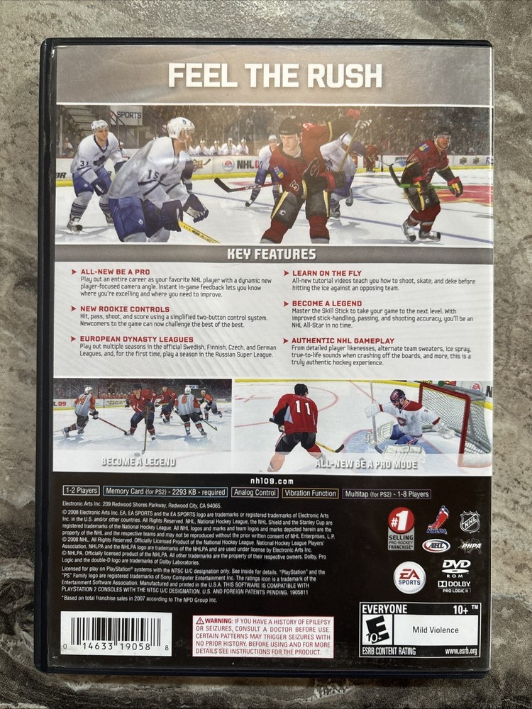 NHL 09 (Sony PlayStation 2, 2008) - Case Only