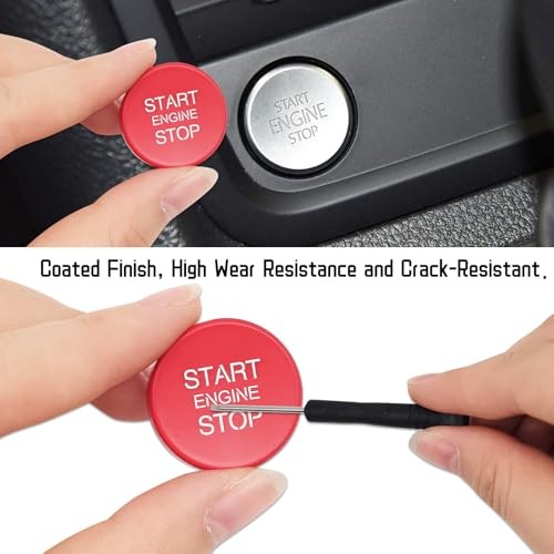 Bilisin Red Engine Start Stop Switch Button Compatible with VW for VW Golf Plus