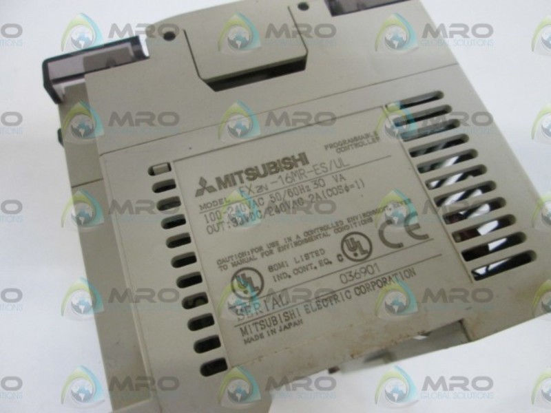 MITSUBISHI PLC MODULE FX2N-16MR-ES/UL (AS PICTURED) UNMP