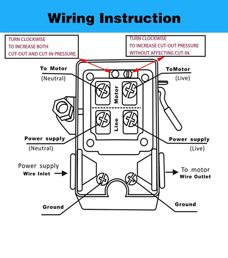 Air Compressor Pressure Switch W/ Unloader Replacement For Craftsman Sears 240V