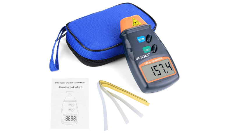Automatic Switch Over Non Contact Laser Tachometer Digital Photo Small Engine