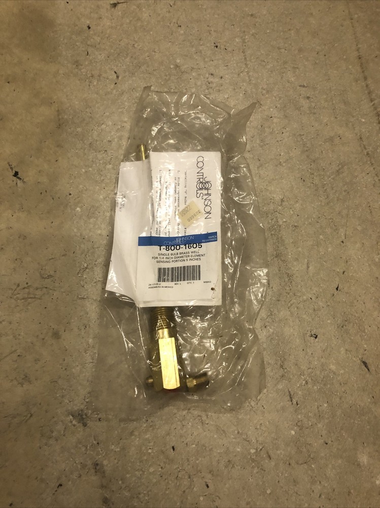 JOHNSON CONTROLS T-800-1605 SINGLE BULD BRASS WELL 1/4DIAMETER ELEMENT