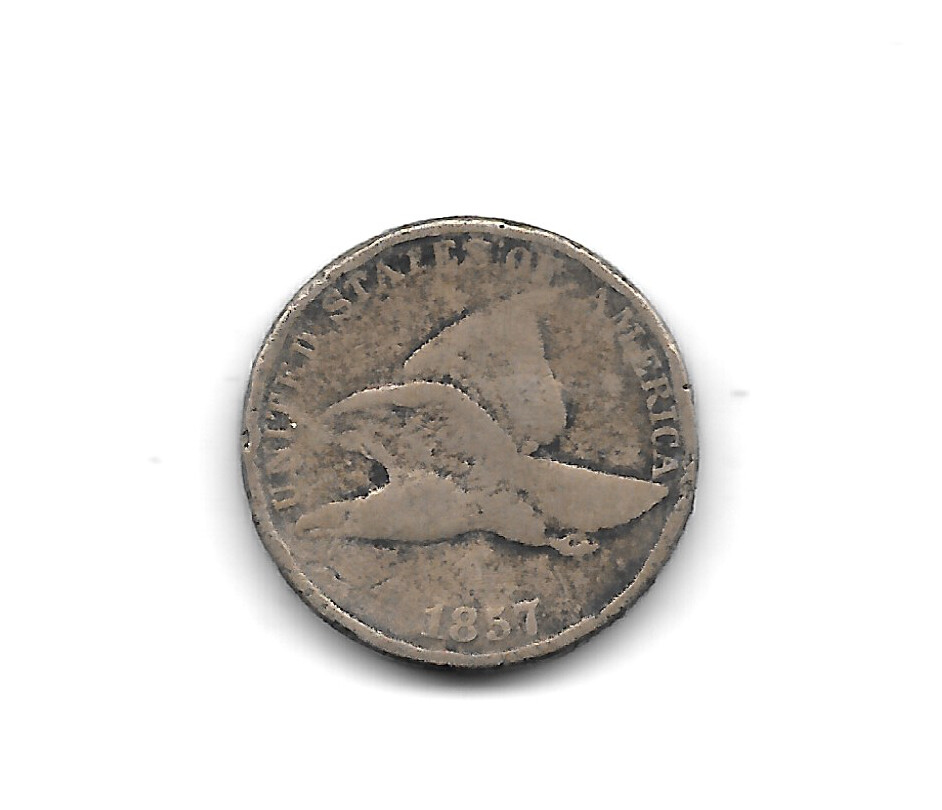 1857 US Flying Eagle Penny Cent  Good condtion
