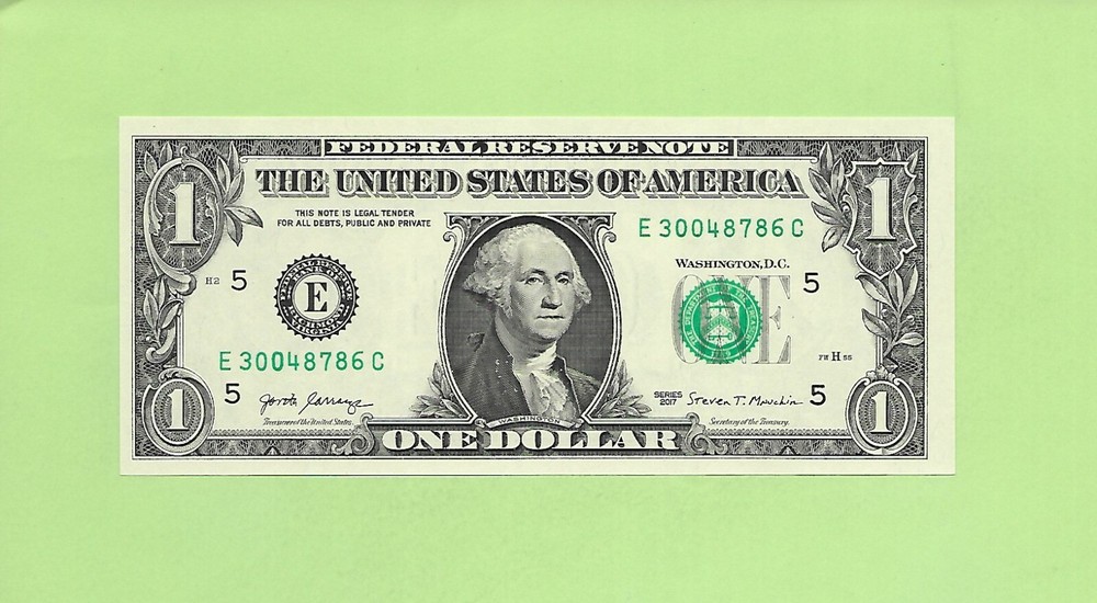 2017 ..UNCIRC $1  E 3004 8786 C  .... 2017  $1  E-C      NICE NOTE    FRN