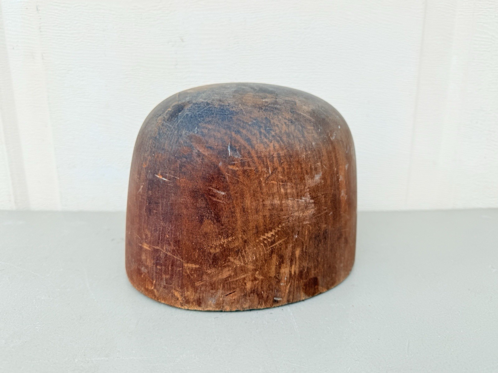 Antique Wooden Wood Hat Mold Millinery Hat Block Form