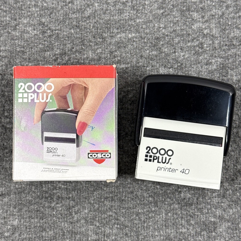 Cosco 2000 Plus Printer 40 Training Copy Rubber Stamp Blue Ink