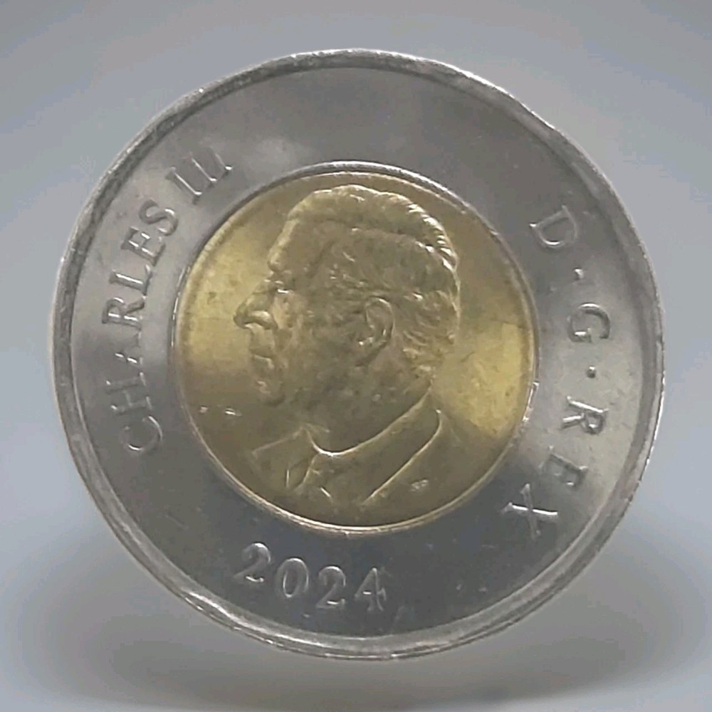 RARE Double Error 2024 CANADA 2 DOLLAR RCAF Hard to find this double die initial
