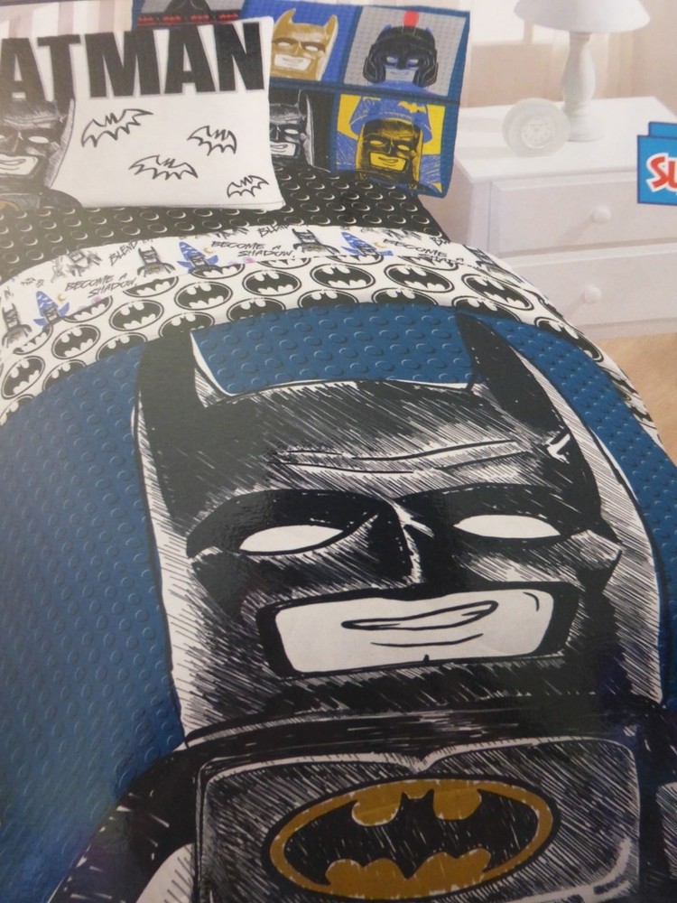 2 pc Batman Full Microfiber Comforter & Decorative Pillow NIP