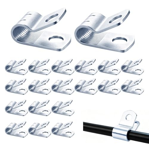 20 Pack Guide Clamps for Engine Throttle Metal Throttle Cable Clamp with