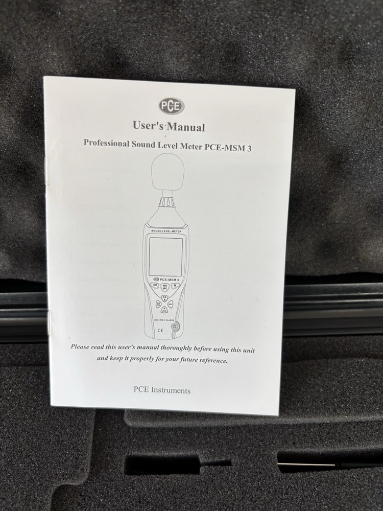 PCE INSTRUMENTS PCE MSM 3 sound level meter Complete With Manual Tested