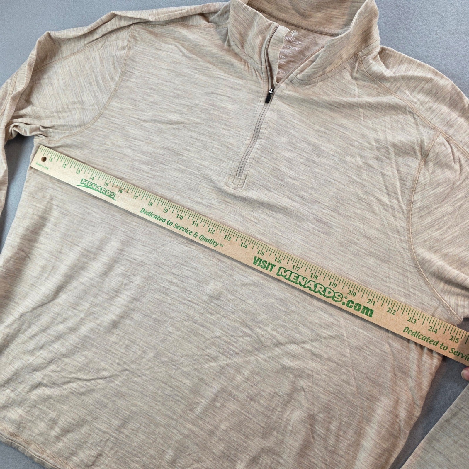 Coolibar XXL Helm Merino SUNTECT Quarter Zip Pullover UPF 50+ Sun Protection