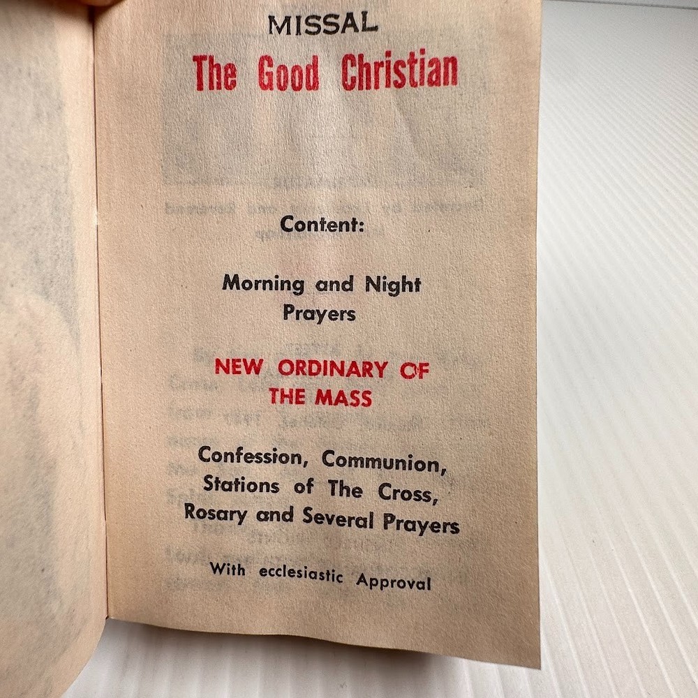 Vintage First Communion Prayer Book and Rosary