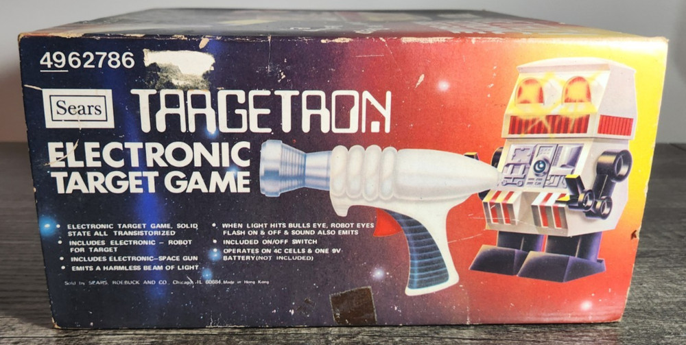 Sears Targetron Electronic Target Game Vanity Fair Robot 1978 w/box Untested