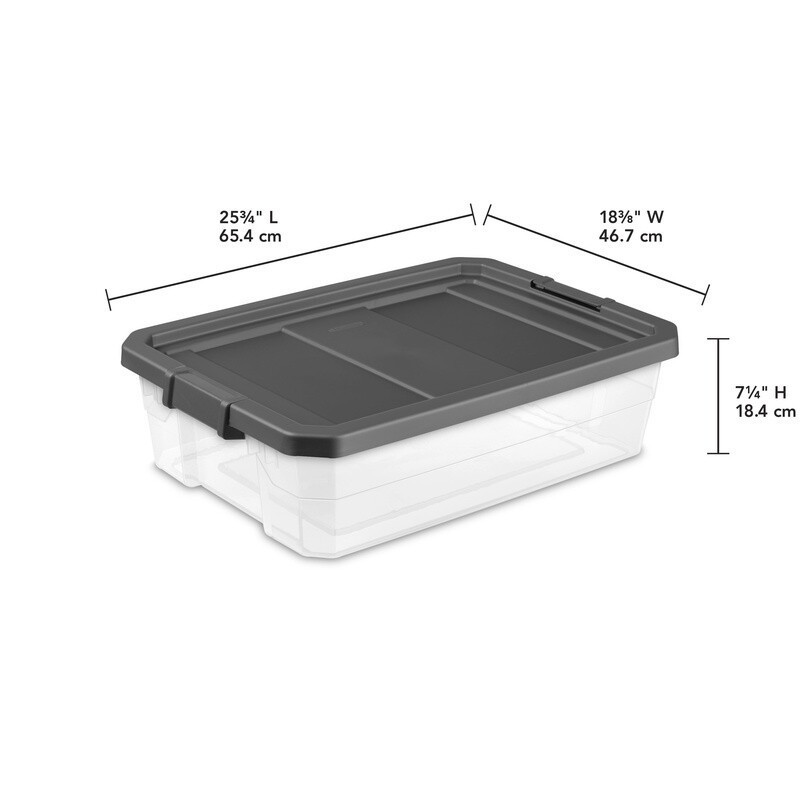 Durable Stackable Storage Bins W/ Lids 40 Quart 2 Pack Heavy Duty Clear Plastic