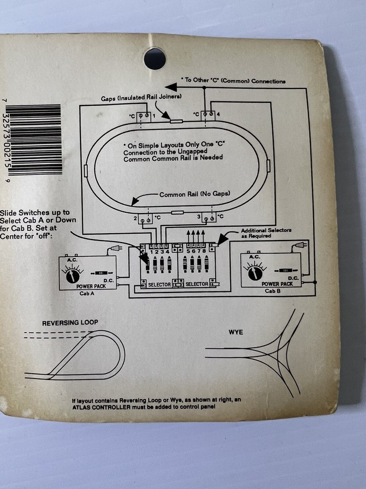 Atlas 215 HO Scale Selector Switch