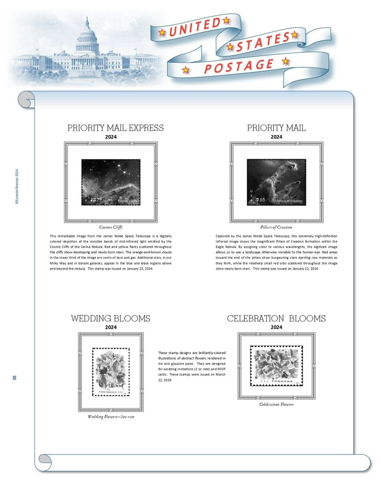 2024 U.S. Regular Issue Singles SIMPLIFIED Supplement (White Ace Alternative)